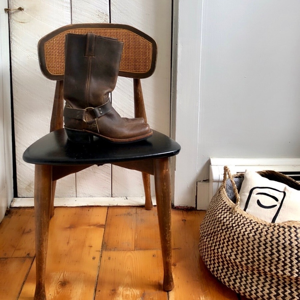 Frye Harness 12R Brown Distressed Leather Boots Sz 6.5